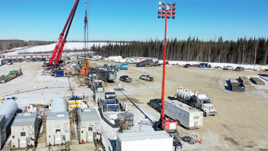 Stadium Light Tower on Energy Site Stadium Light Tower on Energy Site