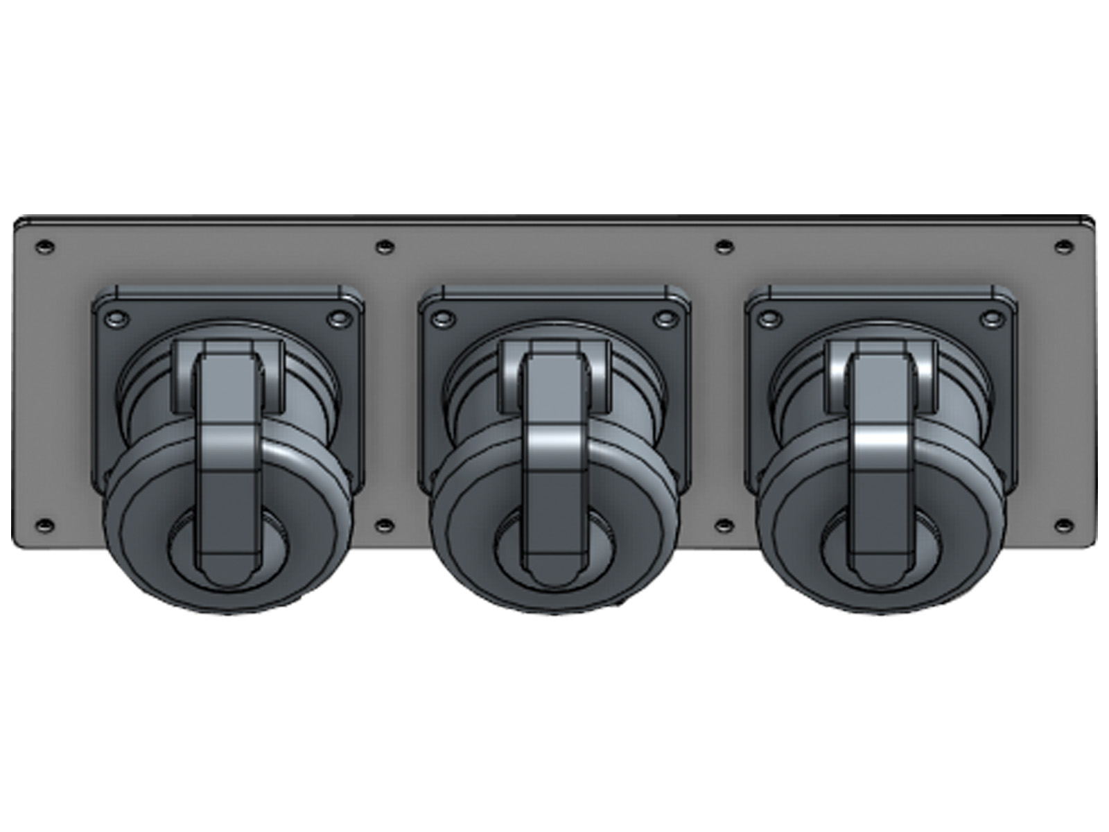 3 x 4P5W 60 A Pin & Sleeve Gland