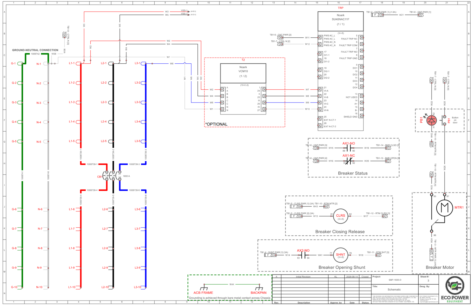 SBP-75-XFMR-ND-ISO base wiring diagram
